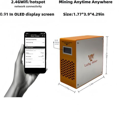 New Lucky Miner LG07 Dogecoin Miner and Litecoin Miner Machine Asic Miner -11MH/S-25W-2.4GWifi-Ultal Scrypt Algorithm Crypto Miner for LTC/Doge/BEL/LKY/PEP/XVG- Low Power Consumption for Home use. in Kuwait