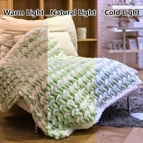 Chunky Chenille Yarn for Hand Knitting,Fluffy Soft Jumbo Yarn by Circular Needle & Crochet Hook,Super Bulky Big Yarn for Chunky Blanket,Large Thick Arm Knitting Yarn,1 Pack,Country Blue in Kuwait