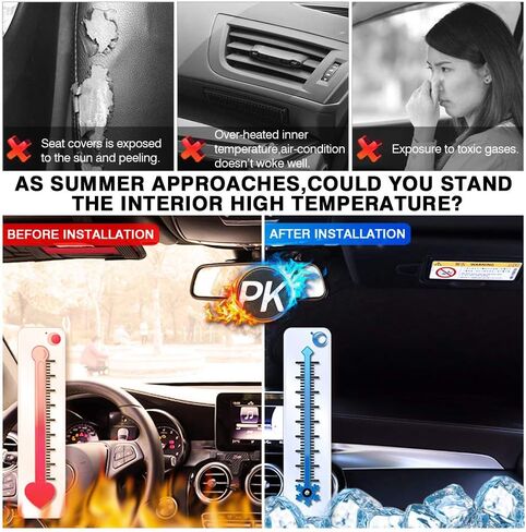 KUST Custom Fit Windshield Sun Shade for 2024 2025 Hyundai Santa Fe Sunshade Window Sun Visor Protector Foldable Blocks UV Rays Keep Your Car Cooler in Saudi Arabia