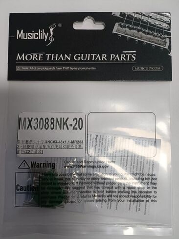 Musiclily Ultra UNC#3-48x1.1 Inch Stainless Steel Humbucker Pickup Mounting Screws for American Made Electric Guitar, Nickel (Set of 20) in Kuwait