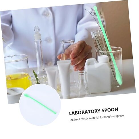 PRETYZOOM 100pcs Plastic Dispensing Spoons Laboratory Mixing Scoops Sample Spatulas Measure Spoon for Home Lab Mixing in Saudi Arabia