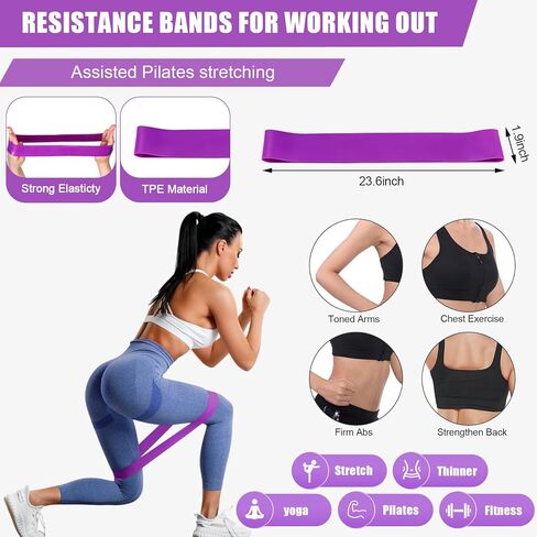 Soulchen 30 PCS Exercise Pilates Ball 9 Inch with الأكياس مقاومة نطاقات 25-30 رطل للعمل معدات التمارين الرياضية المحددة لاستقرار اليوغا Barre التدريب على الموقف الجسدي الجيم in Kuwait