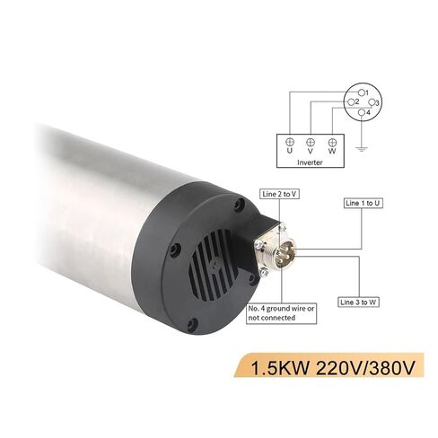 1.5kW ER11 محرك مغزل مبرد بالهواء 220V/380V قطره 80 مم GDF80-24 (380V) in Kuwait