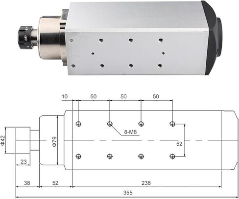 4.5kw محرك مغزل مطول بالهواء ER25 220V 380V فوهة المقبس 18000 دورة في الدقيقة (4.5kw 380v) in Saudi Arabia