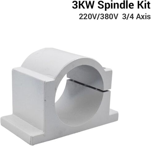 3kw ER20 water cooled spindle kit 220V with inverter and 100mm spindle clamp, 80w water pump and ER20 chuck(3 Bearing) in Saudi Arabia