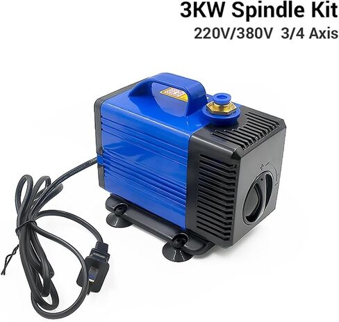 3kw ER20 water cooled spindle kit 220V with inverter and 100mm spindle clamp, 80w water pump and ER20 chuck(3 Bearing) in Saudi Arabia