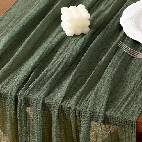 Socomi Easter Spring Table Runner Pastel Stripe Floral Cheesecloth Gauze 120 Inch Rustic Boho Cheese Cloth Runner for Wedding Party Baby Bridal Shower Decoration Holiday Home Decorations in Kuwait