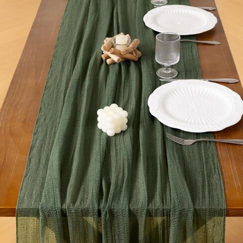 Socomi Easter Spring Table Runner Pastel Stripe Floral Cheesecloth Gauze 120 Inch Rustic Boho Cheese Cloth Runner for Wedding Party Baby Bridal Shower Decoration Holiday Home Decorations in Kuwait