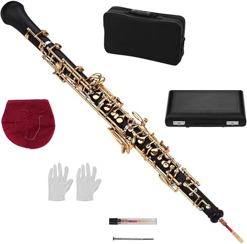 Keshuo Professional Oboe C Key مع قفازات القفازات القفازات القفازات المحفوظة بحركة تنظيف القماش (اللون: مطلي بالنيكل) in Kuwait