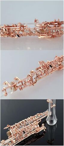 KESHUO Crystal Oboe Instrument Semi/Automatic Rose Gold for Adult Students Beginners Oboe (Color : Semi-Automatic) in Kuwait