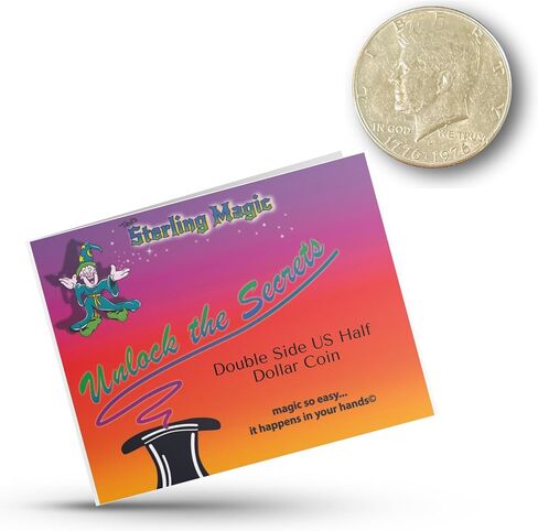TED's Sterling Magic أصلي نقود نصف دولار نصف الدولار مع تعليمات للحيل السحرية (2 عملات معدنية ، 1 رؤوس مزدوجة و 1 ذيول مزدوجة) in Kuwait