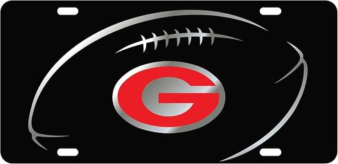 University of Georgia License Plates (04001) (04005) (04007) (04009) (04013) (04049) (04051) (04053) (Black Acrylic with Red/Mirror Acrylic Logo (04270)) in Saudi Arabia