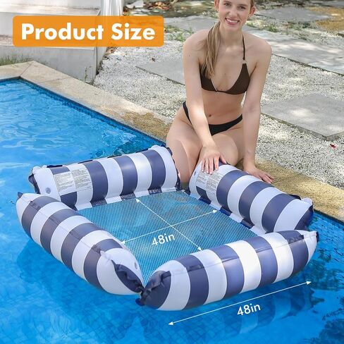 3PCS Inflatable Pool Float Chair Lounge for Adults and Kids Floating Summer Water Fun (Navy Blue+Light Blue+Pink) in Saudi Arabia