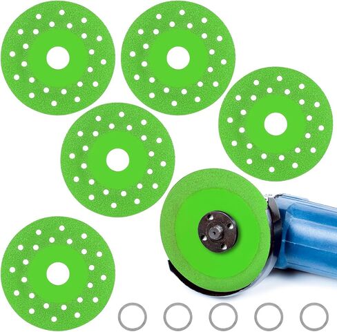 5pcs Rock Slab Grinding Disc, Rock Slab Cutting Discos para Disc Ultra Thin Angle Grinder Saw Blade Wheel Polishing Cutting Blade for Granite Slabs Marble Glass Ceramics Diamond Tile in Saudi Arabia