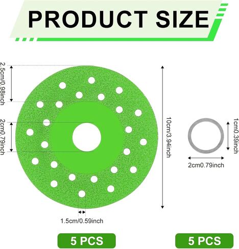 5pcs Rock Slab Grinding Disc, Rock Slab Cutting Discos para Disc Ultra Thin Angle Grinder Saw Blade Wheel Polishing Cutting Blade for Granite Slabs Marble Glass Ceramics Diamond Tile in Saudi Arabia