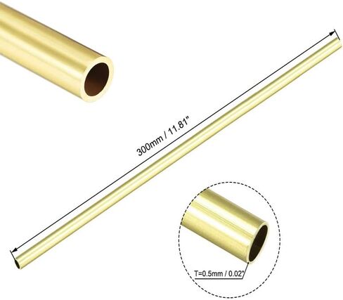 10pcs Brass Tubes Length 200mm 300mm 500mm Diameter 4mm 5mm Wall Cutting Tool Parts(300mm 5x4mm) in Kuwait