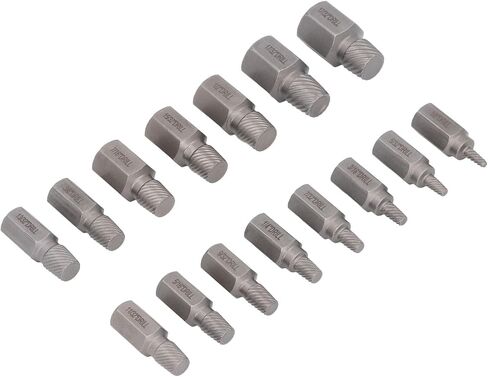 aramox 15pcs سهلة الخروج من مستخرج Screwfastener مع مقياس لتحديد سريع لمحلات تصليح السيارات المهنية in Saudi Arabia