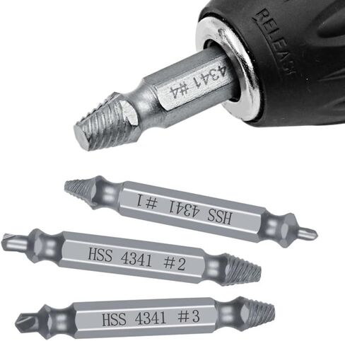 5PCS Broken Bolt Removal Kit, Effective Screw Extractors for Rusty and Stuck Screws, Long Lasting High Speed Steel Tools in Saudi Arabia
