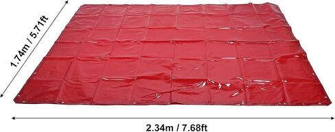 Welding Curtain 5.71x7.68FT Welding Curtain 6 Levels Guard Hanging Type Flame Retardant Welding Screen for Workshop Industrial Use Red in Saudi Arabia
