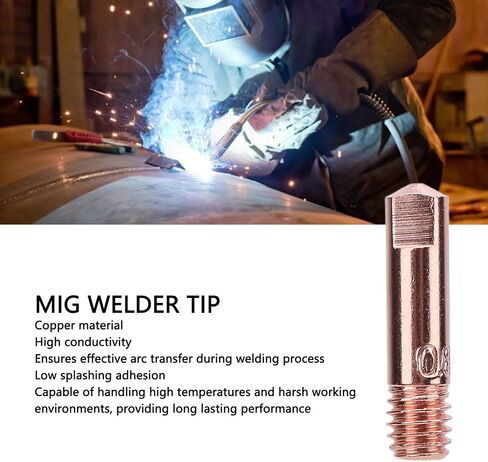 الاتصال بالاتصال باستبدال 60pcs 0.8 مم نصائح تلامس استبدال طرف القطب النحاسي ل ArcCaptain MIG200 MIG130 Torch in Saudi Arabia
