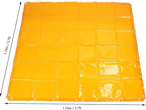 Curtain Wall Welding Curtain Screen 5.7x5.7FT Flame Retardant 6 Grade Proof Welding Guard Screen Orange in Saudi Arabia