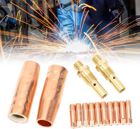 غاز الزفاف 14pcs مجموعة ملحقات شعلة اللحام 2PCS 21-50 1/2 فوهات الغاز 2pcs 35-50 ناشر الغاز و 10pcs القطب لـ Magnum 100l in Saudi Arabia