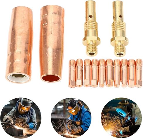 غاز الزفاف 14pcs مجموعة ملحقات شعلة اللحام 2PCS 21-50 1/2 فوهات الغاز 2pcs 35-50 ناشر الغاز و 10pcs القطب لـ Magnum 100l in Saudi Arabia