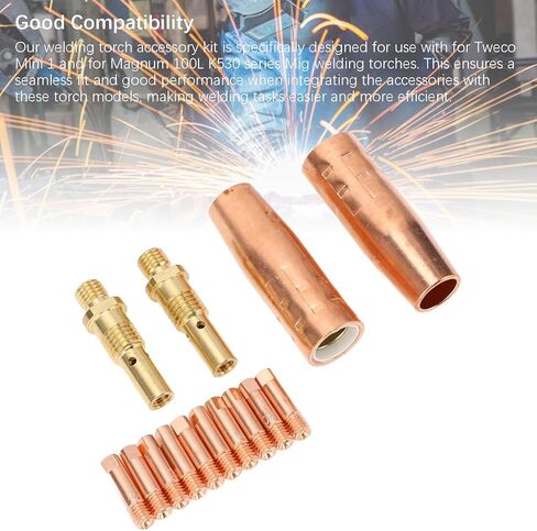غاز الزفاف 14pcs مجموعة ملحقات شعلة اللحام 2PCS 21-50 1/2 فوهات الغاز 2pcs 35-50 ناشر الغاز و 10pcs القطب لـ Magnum 100l in Saudi Arabia