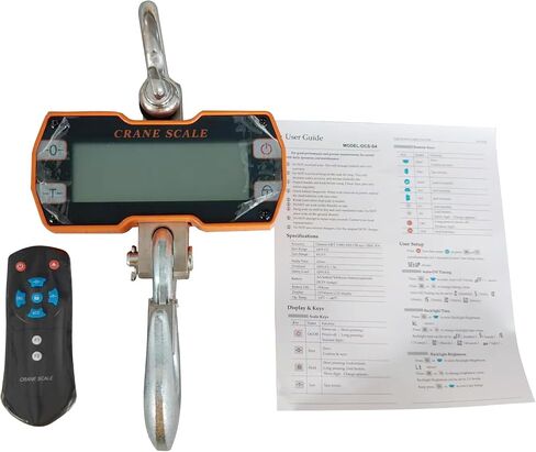 Digital Crane Scale 2000kg 4400lb with Remote Digital Hanging Scale 2 Ton Industrial Heavy Duty Crane Scale Orgnge for Home Farm Factory in Saudi Arabia