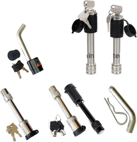 Trailer Key Lock Trailer Pin Arm Yacht RV Truck Car Lock Accessories Auto Parts MS449 1Pcs(Stainless Steel Long) in Saudi Arabia