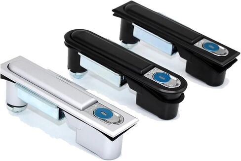Black Silver Square Plane Lock MS818 Distribution Box Cabinet Door Locks Lock 1Pcs(A Black) in Saudi Arabia