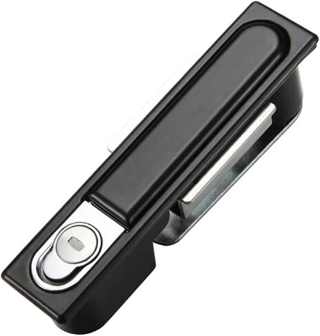 Black Silver Square Plane Lock MS818 Distribution Box Cabinet Door Locks Lock 1Pcs(A Black) in Saudi Arabia