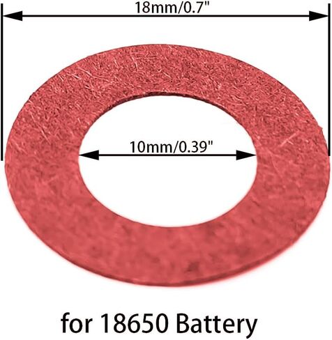 500PCS 18650 Lithium Battery Insulator Ring Self Adhesive Hollow Paper Pad Electrical Insulating Adhesive Paper Red in Saudi Arabia
