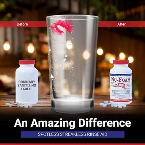 Sanitizing Tablets for Bar Glassware – Superior Rinse Aid - Hand Washing Bar, Tavern, Brewery Supplies - Spotless Serving Glasses - 3 Pack 300 Tablets/ 1,800 Quarts Sanitizing Solution in Saudi Arabia
