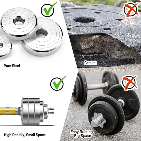 PHOEROS Adjustable Dumbbell Set - 44/66/88 LBS weights set, Dumbbell Barbell 3 in 1, Steel Dumbbells Pair with Connecting Rod for Adults Women Men Fitness Workout, Home Gym Exercise Training Equipment in Saudi Arabia
