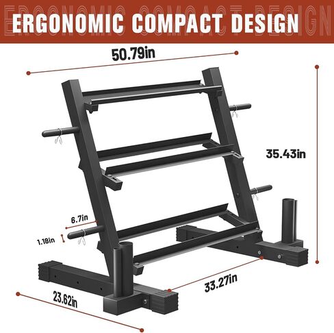1200LBS Dumbbell Rack- Adjustable 3 Tier Weight Rack for Home Gym Dumbbells, Multilevel Free Weight Organizer Stand for Home Gym Fitness,Weight Plates,Kettlebell rack(Dumbbell Rack Stand Only) in Saudi Arabia