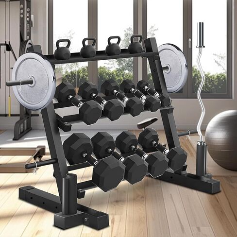 1200LBS Dumbbell Rack- Adjustable 3 Tier Weight Rack for Home Gym Dumbbells, Multilevel Free Weight Organizer Stand for Home Gym Fitness,Weight Plates,Kettlebell rack(Dumbbell Rack Stand Only) in Saudi Arabia