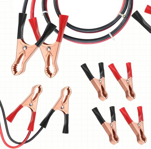 Giantree 10 Pcs Insulated Copper Plated Crocodile Clamp, Durable Metal Alligator Clips, 50A Electrical Alligator Clips Terminal Test Clamps, for Laboratory Electric Testing Work, and Cable Probe Clip in Saudi Arabia