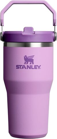Stanley Iceflow 2.0 Flip Straw Tumbler مع مقبض 20 أوقية | تطور على الغطاء وقلب القش | زجاجة ماء مقاومة للتسرب | معزول الفولاذ المقاوم للصدأ | BPA خالية | أرجواني in Saudi Arabia
