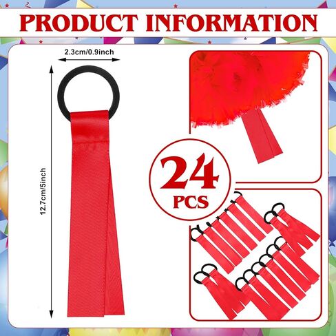 VAIPI 24 PCS CHEERLEADER POM POMS علامات التشجيع اسم العلامات العتاب علامات التروس فارغة تسميات اسم الشريط لحقائب سفراء مفاتيح حقيبة الظهر (أبيض) in Kuwait