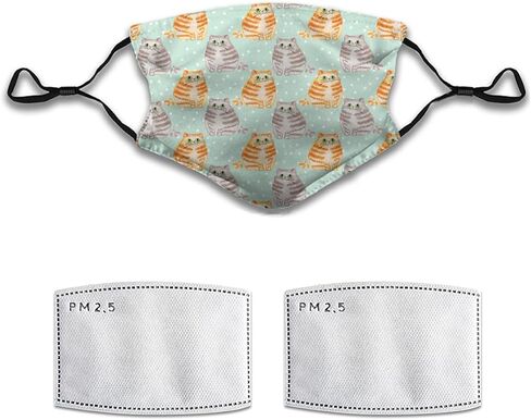 Cute Dolphins Wave Face Mask Adult Washable Reusable Pleated Anti Dust Mask with 2 Filter for Women Men Decorative in Saudi Arabia