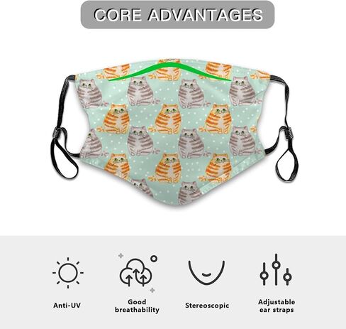 Cute Dolphins Wave Face Mask Adult Washable Reusable Pleated Anti Dust Mask with 2 Filter for Women Men Decorative in Saudi Arabia