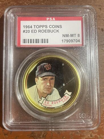 1964 Topps Baseball Coins #20 Ed Roebuck PSA 8 - MLB Photomints and Coins in Saudi Arabia