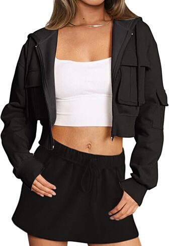 Laslulu Women's up udies sweatshirts fleece sweatshirts sweatshirts zip jukets 2025 Fashion Trendy Fall Outfits in Kuwait