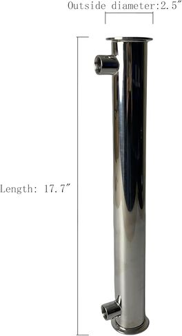 2 بوصة بندقية المكثف الصلب المقاوم للصدأ طوله 450 ملم in Kuwait