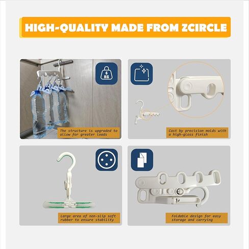 Over The Door Hooks Hanger,Foldable Portable Folding Hangers,Hanging Rack,Clips,Essentials for Cruise,Vacation,Camping,RV,Road Trip,Hotel,Business Travel, Student Apartment(White Bag) in Saudi Arabia