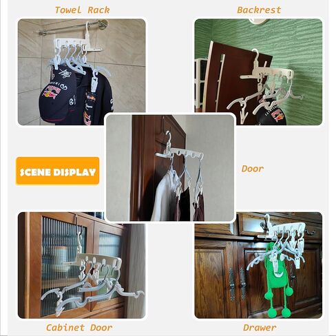 Over The Door Hooks Hanger,Foldable Portable Folding Hangers,Hanging Rack,Clips,Essentials for Cruise,Vacation,Camping,RV,Road Trip,Hotel,Business Travel, Student Apartment(White Bag) in Saudi Arabia