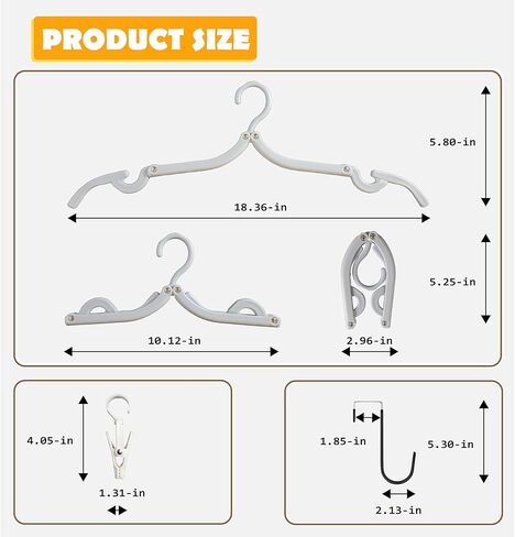 Over The Door Hooks Hanger,Foldable Portable Folding Hangers,Hanging Rack,Clips,Essentials for Cruise,Vacation,Camping,RV,Road Trip,Hotel,Business Travel, Student Apartment(White Bag) in Saudi Arabia