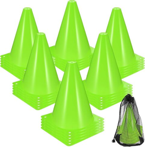 30 حزمة 7 بوصة من المخاريط البلاستيكية التدريب الرياضي خفة الحركة مخروطات مصغرة لكرة القدم والتزلج وكرة القدم وكرة السلة والألعاب الداخلية والخارجية معدات ممارسة الرياضة in Kuwait