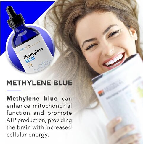 Health Plus+ Methylene Blue Drops 1% Solution, USP Grade, 60ml – Methylene Blue Pharmaceutical Grade, Formaldehyde-Free, Alcohol-Free, Third-Party Tested for Human Use in Saudi Arabia